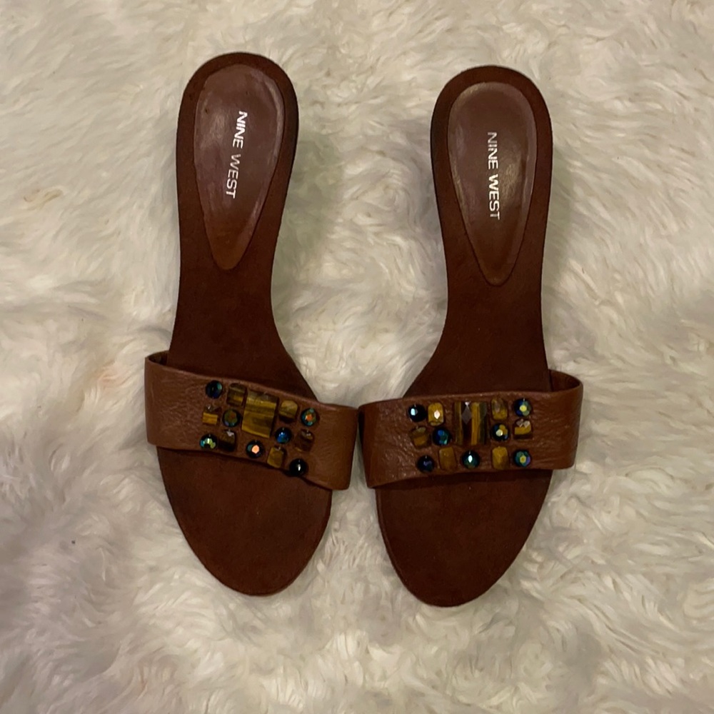 Brown Suede Mule